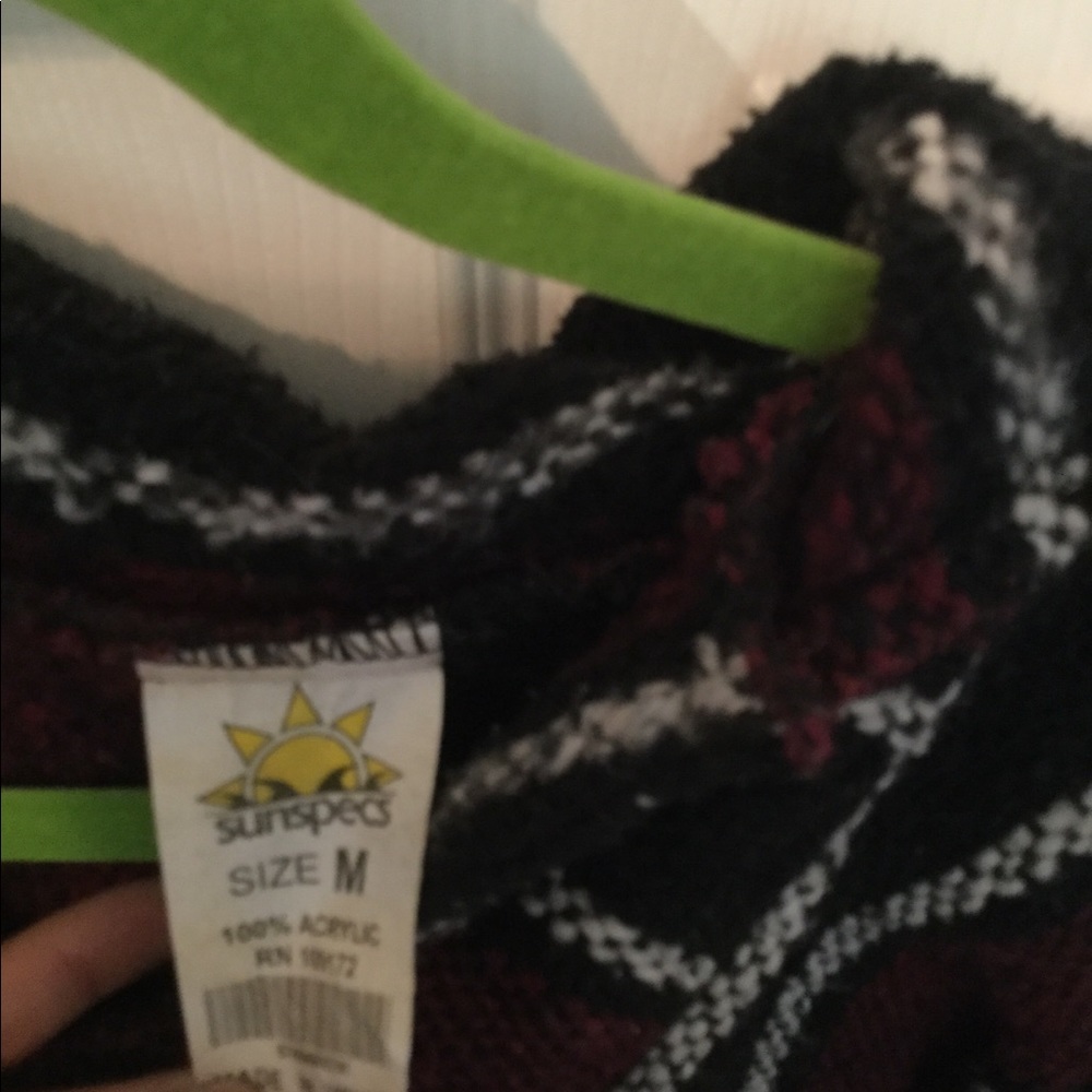 Baja Hoodie/ Drug Rug Maroon w/stripes